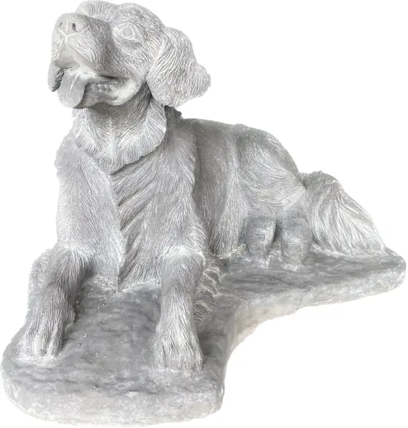 Product image 5 of the product “Cooper - Golden Retriver, lying on base 68cm L | cast stone ”